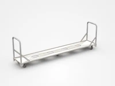 Container Cart On Wheels 3D model