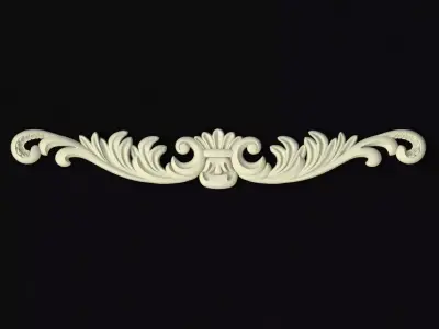 Central decor ornament for furniture 3D model 743