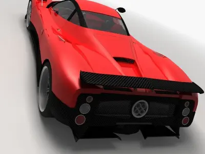 Pagani Zonda F Low Poly 3D model