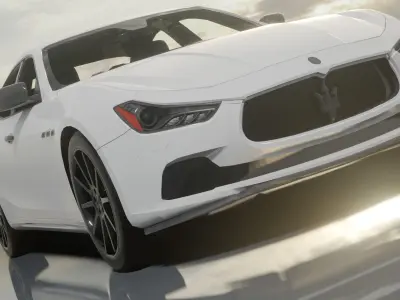 Maserati Ghibli - Photorealistic Low-poly 3D model