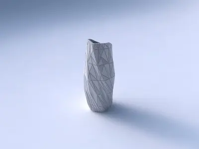 Vase twisted arc hexagon with random triangle plates 3D print model