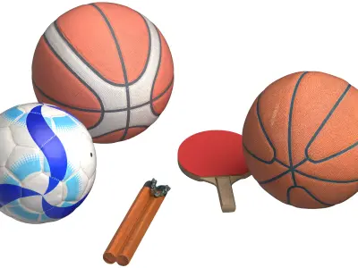 Sporting Goods Pack 01 3D model