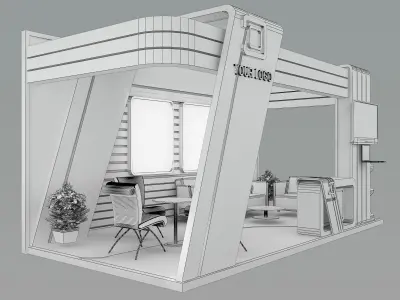 Booth Exhibition Stand a427 3D model