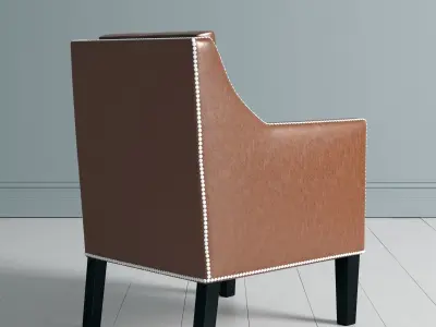 Cocktail Leather Armchair 3D model