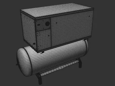 CLARKE LOW NOISE PISTON AIR COMPRESSOR-SHORT 3D model