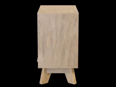 Cabinet wooden 01 Low-poly 3D model