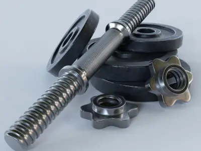 Dumbbell pair of dumbbells 3D model