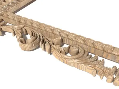 Frame-023 antique ornate frame 3D model