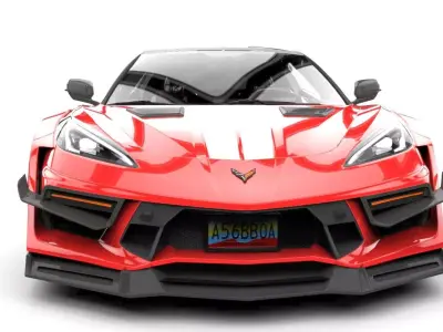 CHEVROLET CORVETT CEO ZR1 Low-poly 3D model