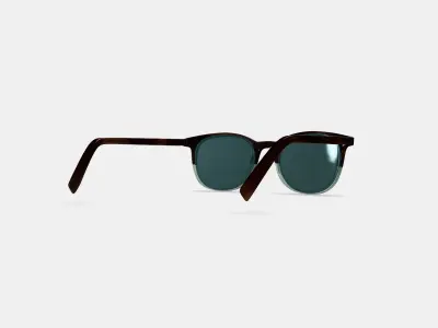 Durand Sunglasses in Green Garnet Fade 3D model