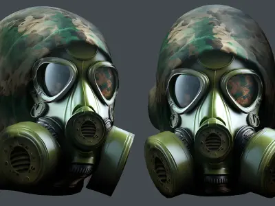 Helmet 3d model military combat Military Low-poly Low-poly 3D model 86