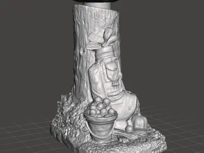 Golf themed collection plate decoration large candle holder 3D print model