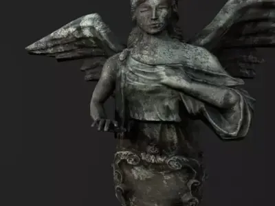 PBR Ornament Angel Decoration 4K LowPoly GameReady Low-poly 3D model
