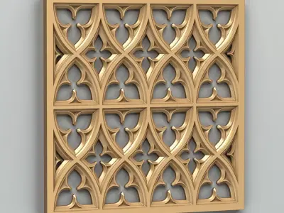 Wall panel 022 Gothic 3D model