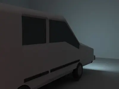 Low Poly Car in FBX OBJ DAEFBX Low-poly 3D model