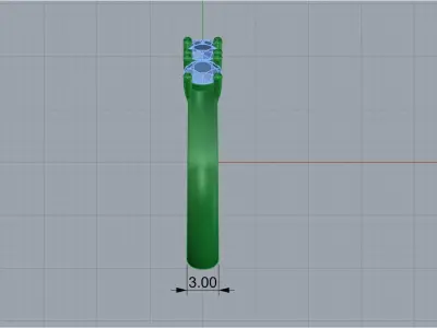 ring with stones 3D print model