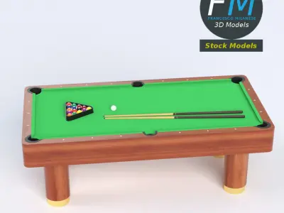 Billiard pool table 3D model