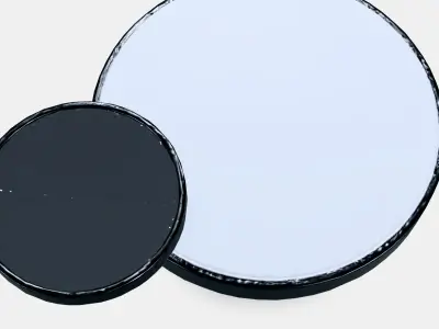 KABOMBA LED wall lamp with mirror Low-poly 3D model