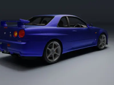 Nissan Skyline GT-R R34 Low-poly 3D model
