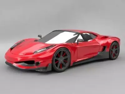 Generic supercar design 3D model