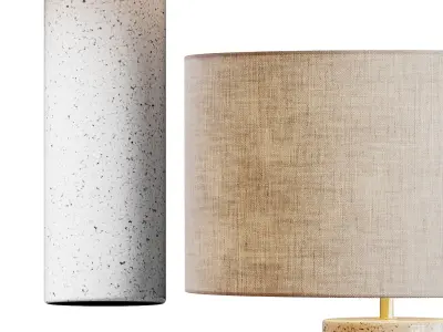Grote tafellamp Mosaik betonnen voet 3D model
