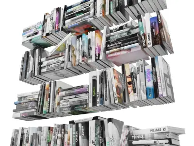 Books 150 pieces 4-3-2 Low-poly 3D model