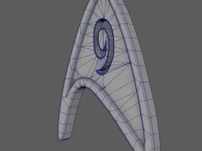 Badge of  engineer from Star Trek 3D print model 3D print model