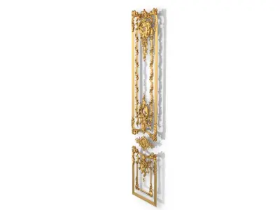 Plaster decorative frame 018 3D model