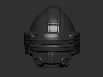 helmet high poly sculpt 3d printable ver 7 3D model 3D model 36