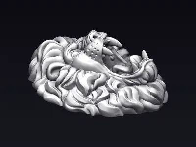Roaring Lion Head 3D print model