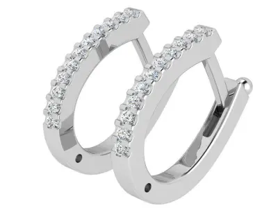 Diamond English Lock Earring 4326 3D print model
