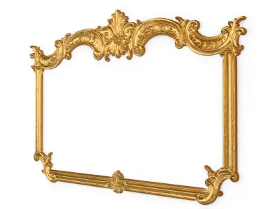 Plaster decorative frame ornament 30 3D model