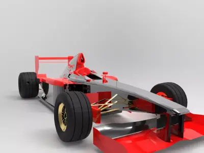 FERRARI-F399 racing car Low-poly 3D model