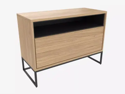 Short sideboard with drawers 3D model