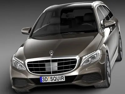 Mercedes-Benz C-Class W205 2015 estate 3D model