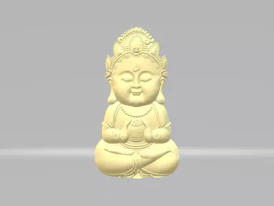 Baby Buddha Pendant 3D print model