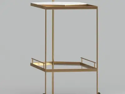 Bar Cart 3D model