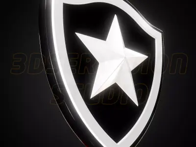 Botafogo De Futebol E Regatas logo - Cinematic - 3D print 3D model