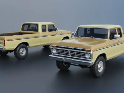 F-250 Super Cab 1974 3D print model