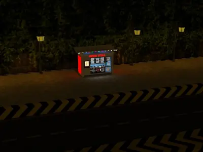 News stall Free low-poly 3D model