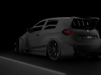 Renault Zoe Modified Rigged 3D model