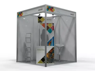 2x2 Trade Show Stand Design V1 3D model