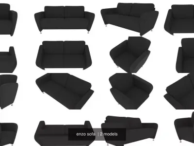 enzo sofa  3D Model Pack
