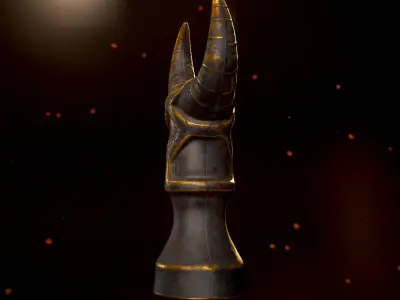 Gold Totem Low-poly 3D model