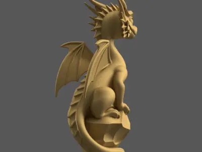 Dragon STL File Unique 3D Print Model for Decor 3D print model