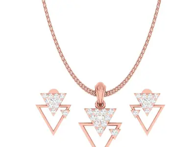 Pendant Earrings combo - 333 3D print model