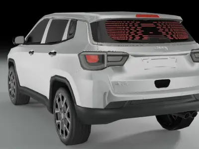 3D Low Poly - Jeep Compass model Low-poly 3D model