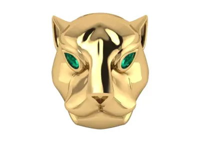 Panther pendant 3D printable for gold and silver 3D print model