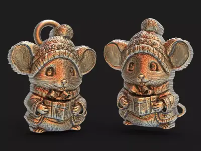 mouse christmas decor 3D print model
