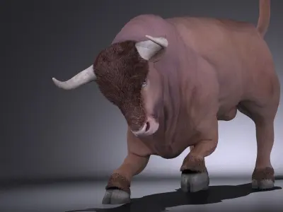 Bull rigged for 3dsmax 3D model